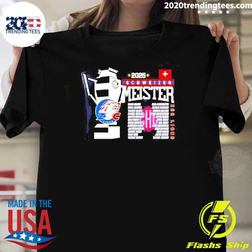 Zsc Lions 2025 Schweizer Meister Roster Shirt