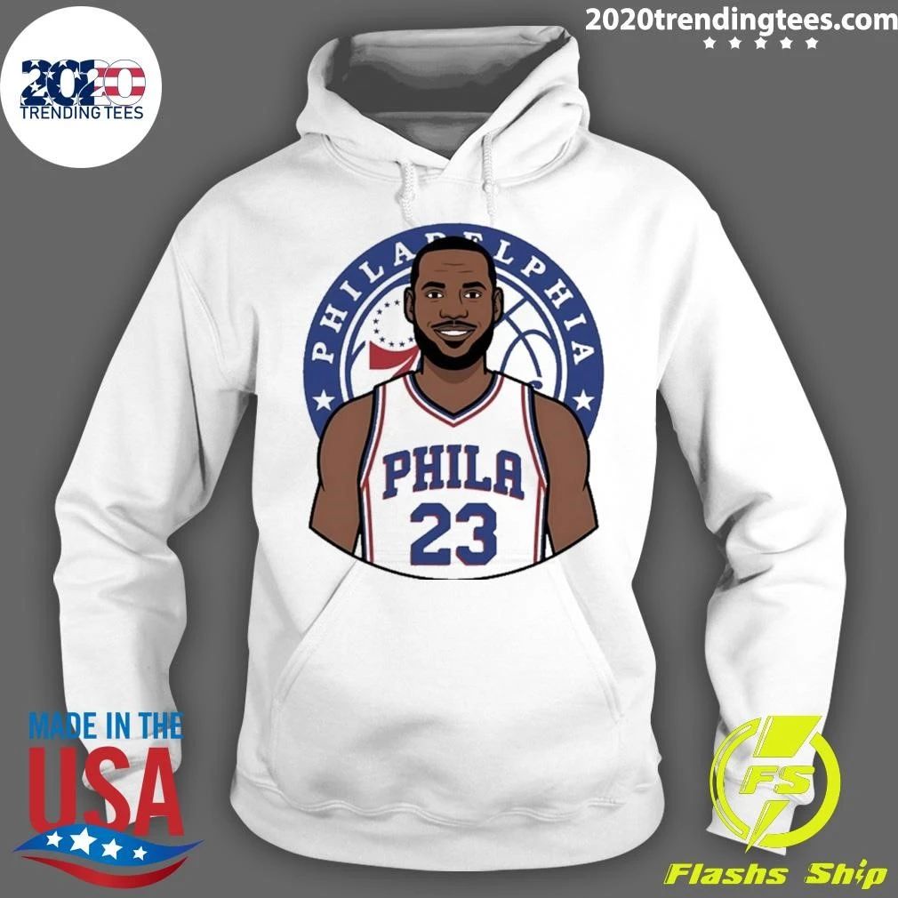 King James Philadelphia 76ers Basketball Star Graphic Shirt