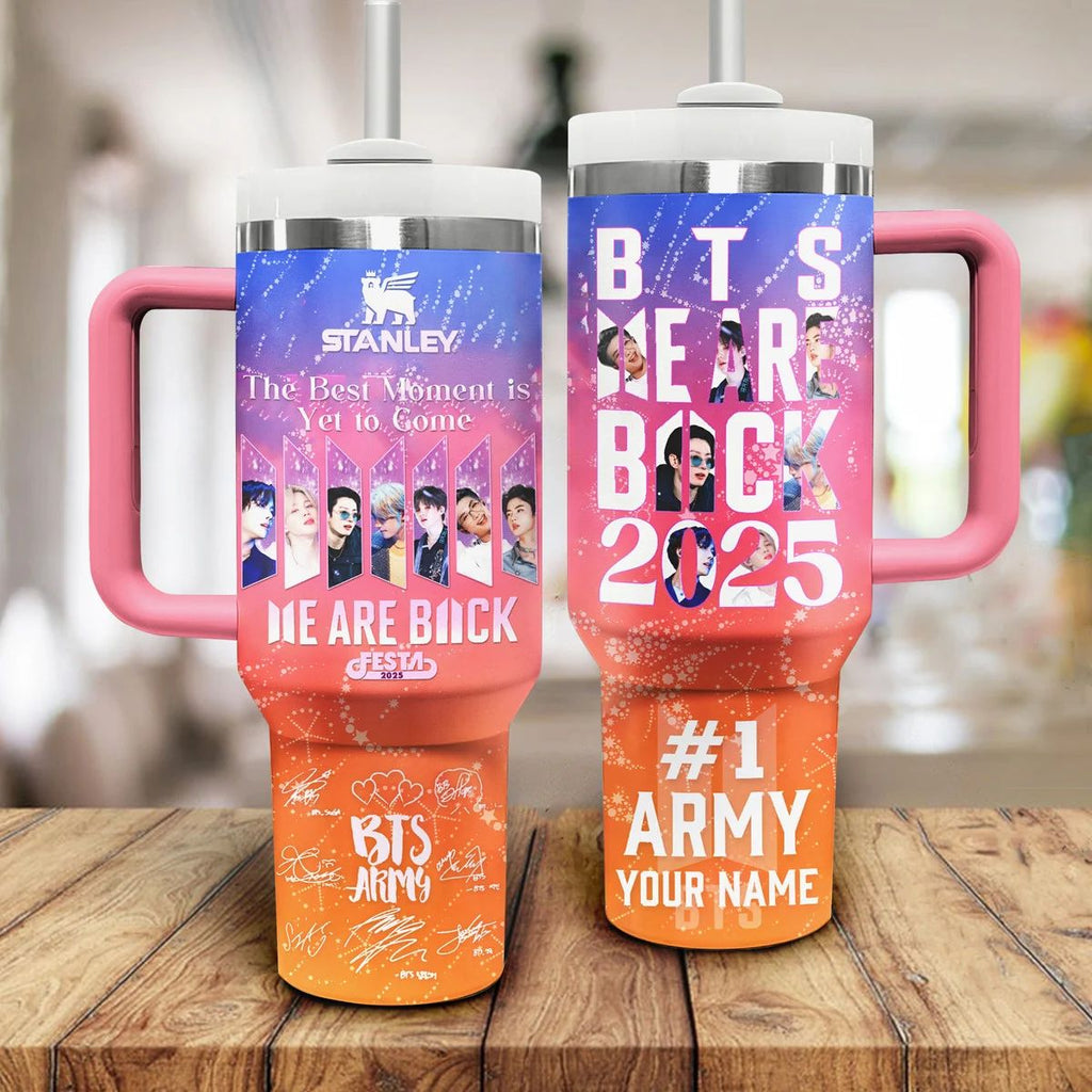 BTS Festa 2025 We Are Back Custom Name Tumbler