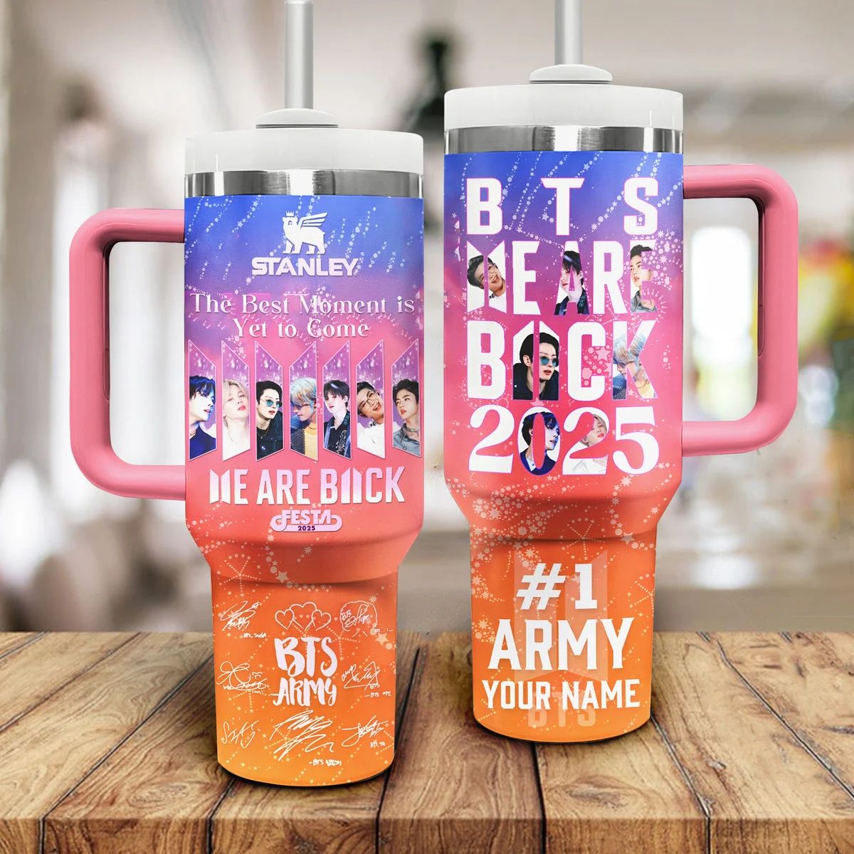 BTS Festa 2025 We Are Back Custom Name Tumbler