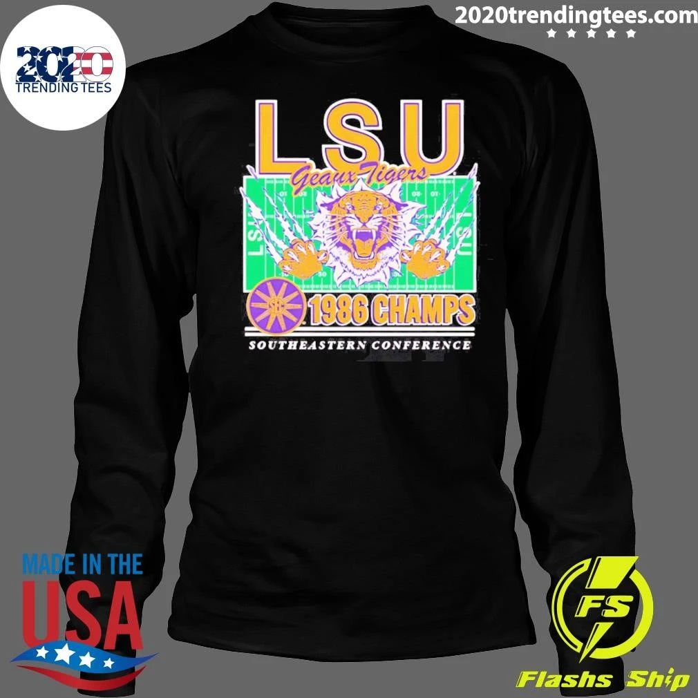 Lsu Football 1986 Sec Champions Stadium Vintage Shirt