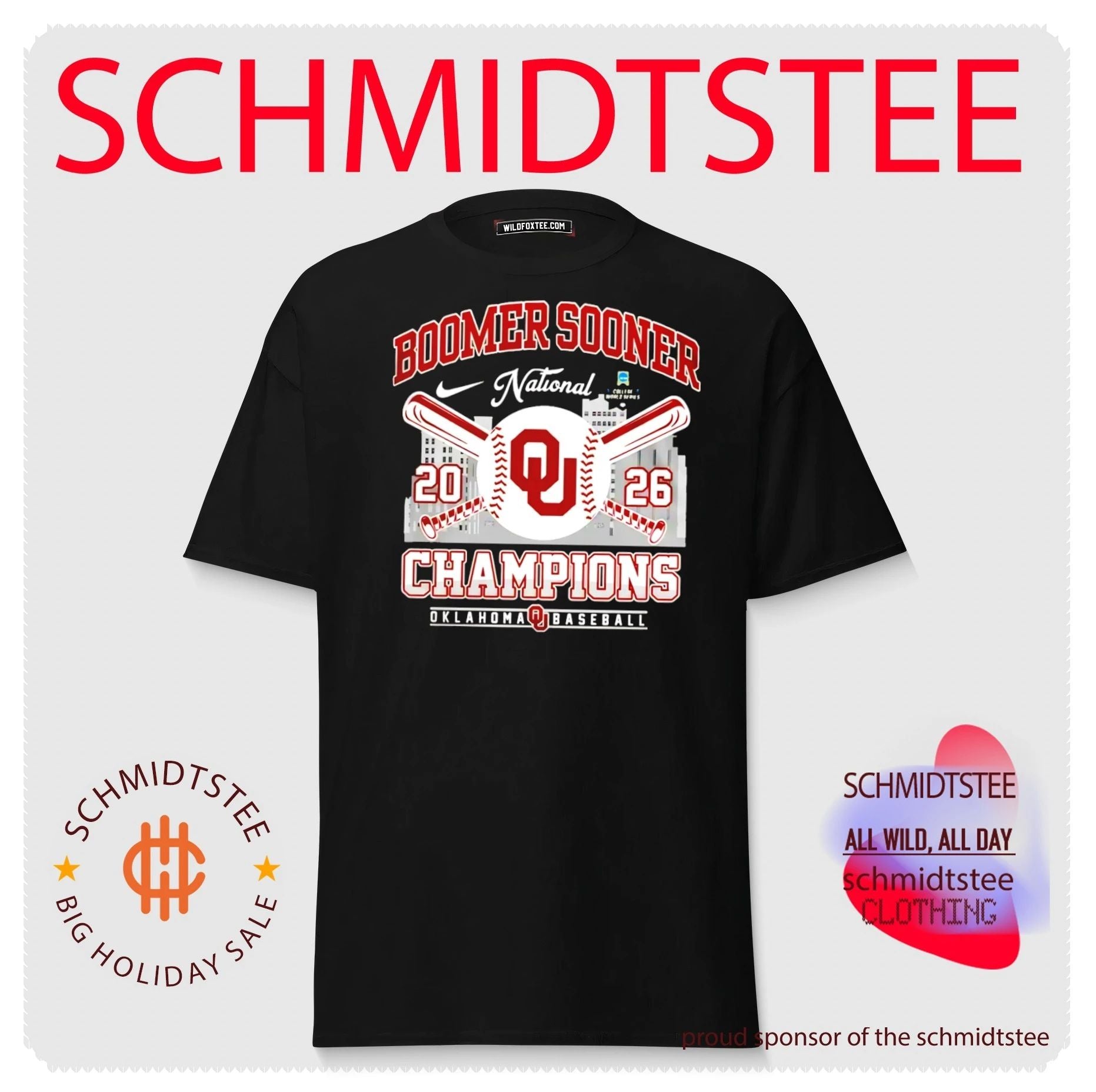 Oklahoma Sooners 2026 NCAA Baseball National Champions skyline shirt