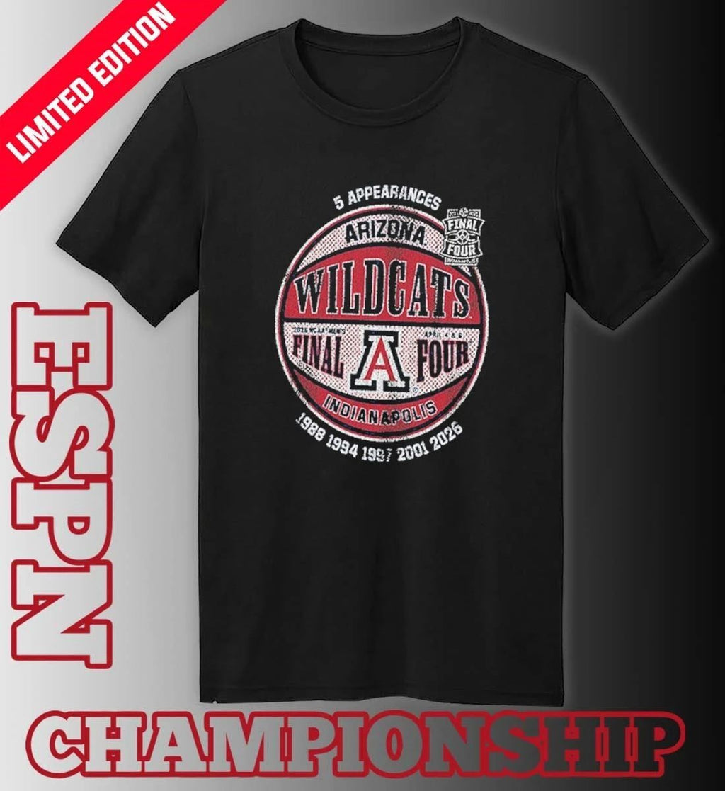 Arizona Wildcats Mens Basketball 2026 Final Four Ball Shirt