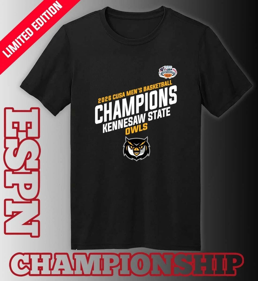 Kennesaw State Owls C-USA Men’s Basketball Tournament Champions Locker Room T-Shirt