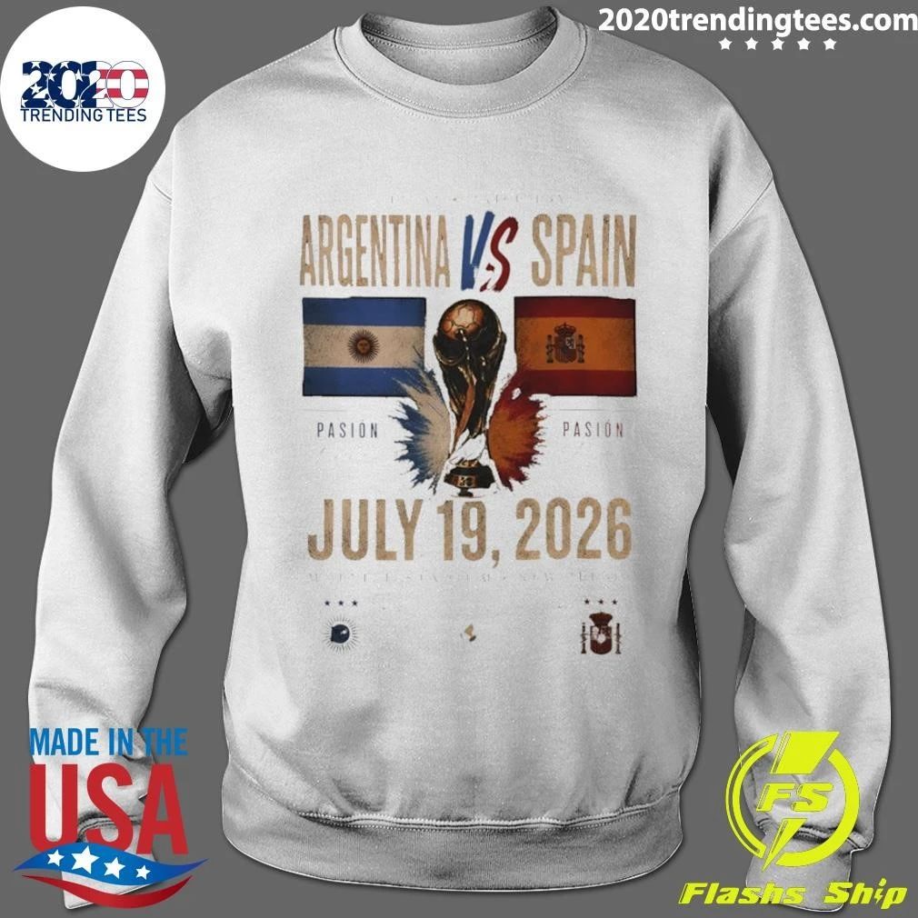 Argentina Vs Spain World Cup Final July 19 2026 Metlife Stadium New Jersey World Cup 2026 Shirt