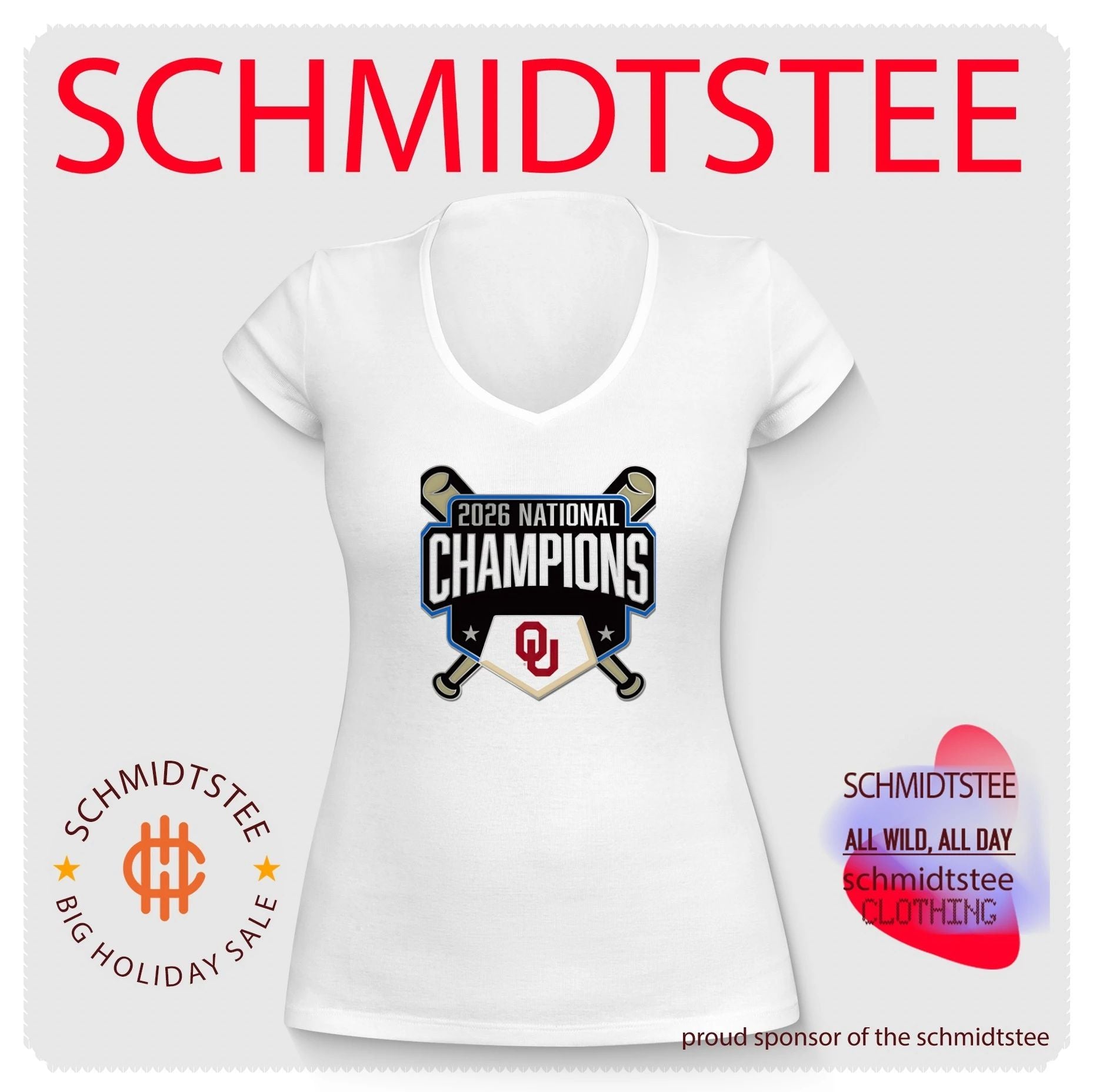 2026 Oklahoma Sooners National Champions logo shirt