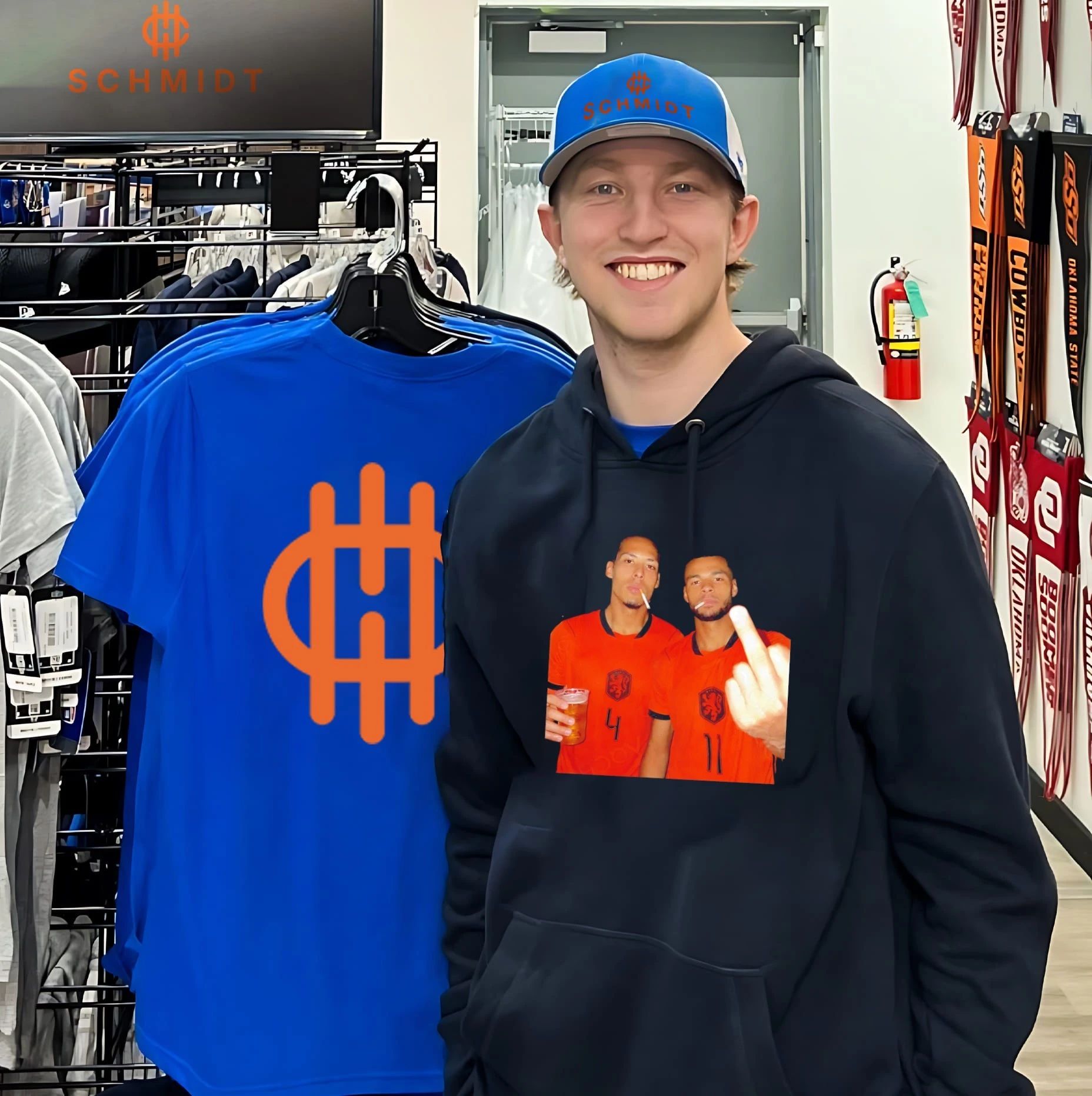 Virgil van Dijk and Cody Gakpo Netherlands National Team middle finger shirt