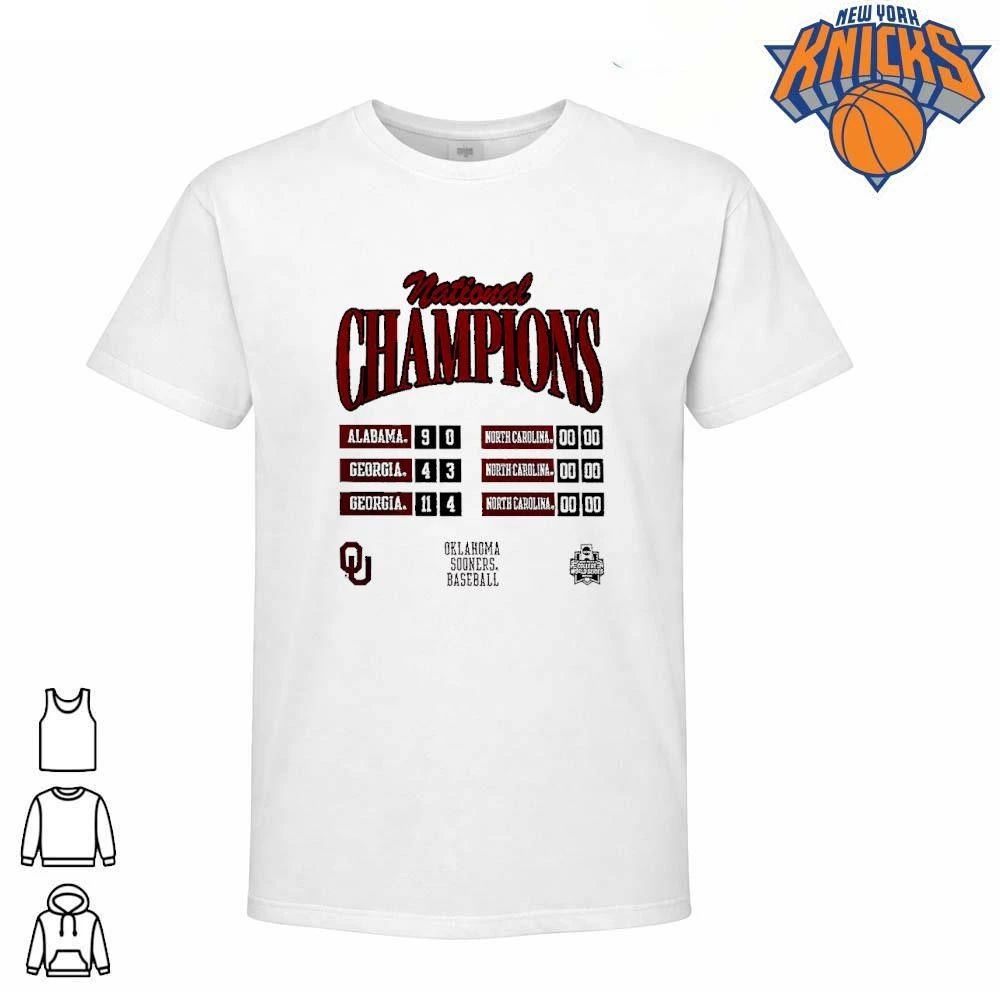 Oklahoma Sooners NCAA College World Series National Champions Scoreboard shirt