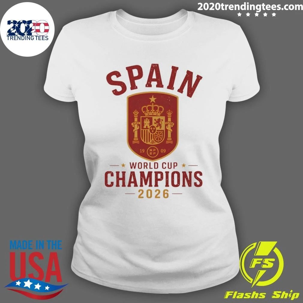 Spain Soccer World Cup Champions 2026 La Roja Shirt
