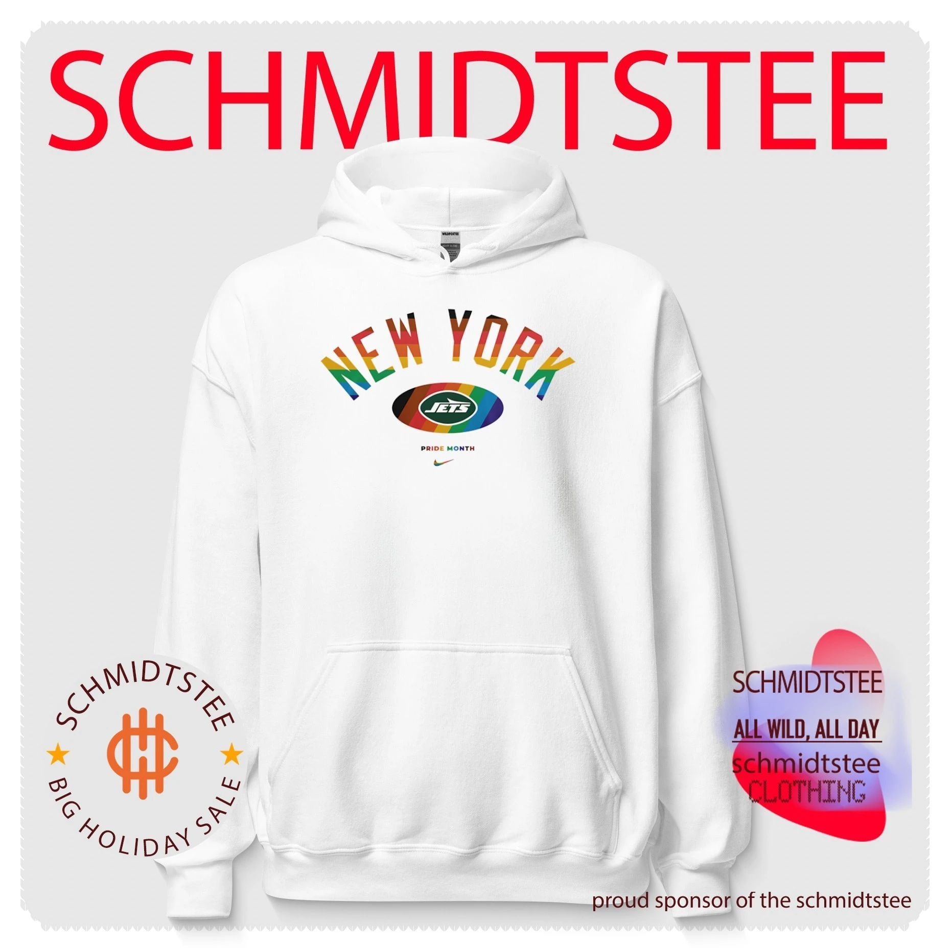 New York Jets Pride Month Rainbow logo shirt