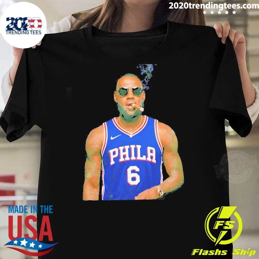 James 6 Philadelphia 76ers Cigar Meme Shirt