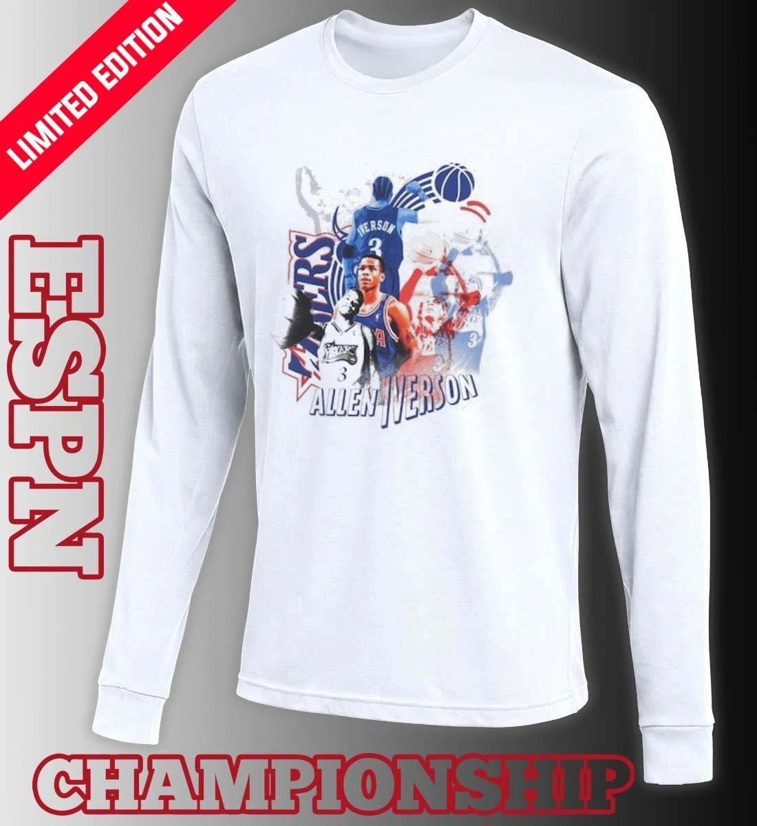 Allen Iverson Philadelphia 76ers Vintage Player 2026 T-Shirt