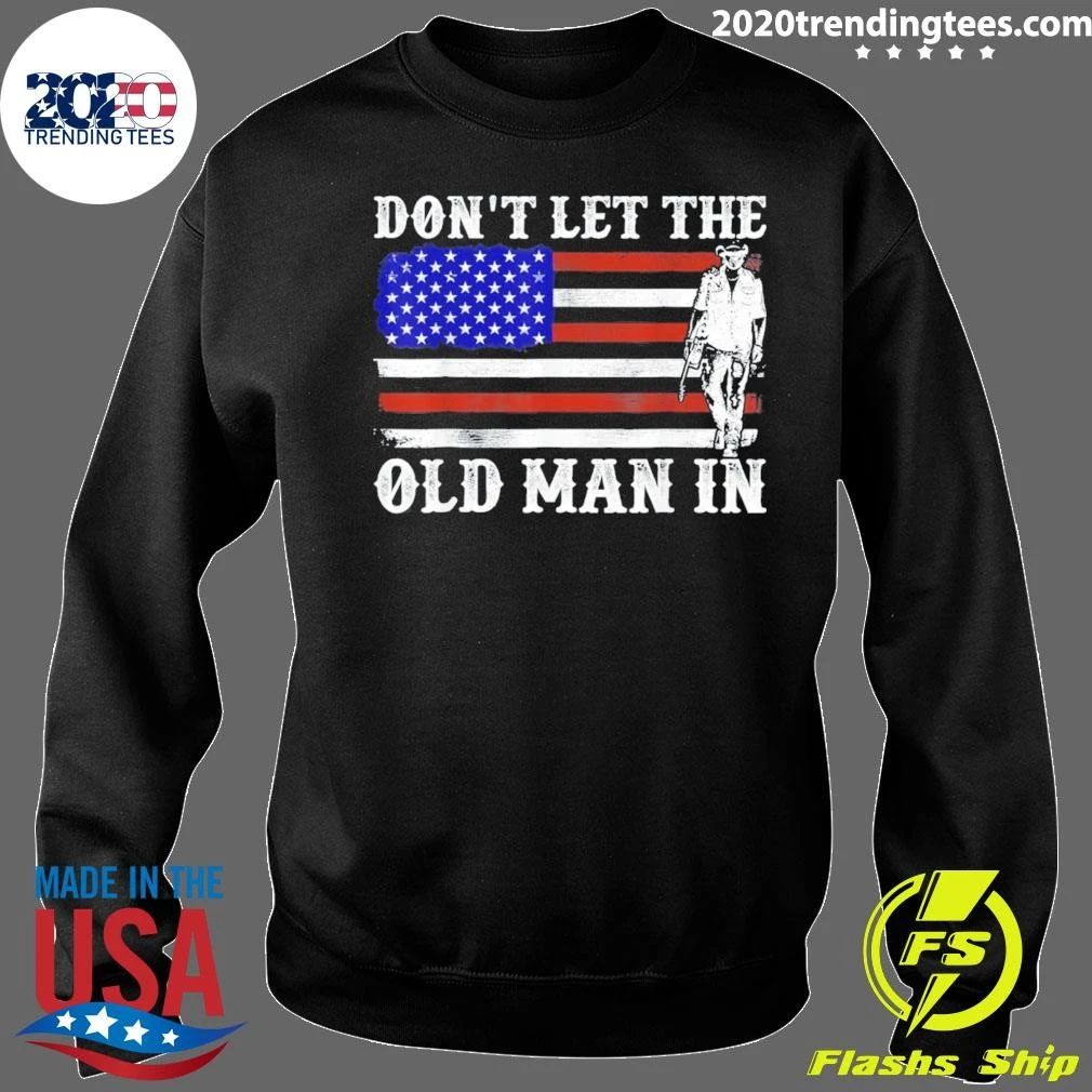 Don’t Let The Old Man In American Flag Cowboy Vintage Tee Shirt