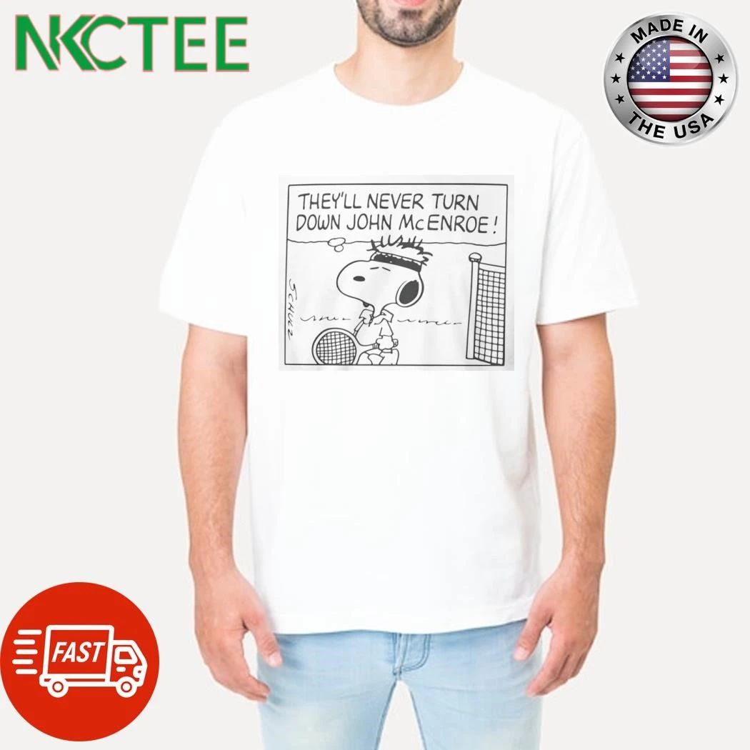 They’ll Never Turn Down John McEnroe Snoopy shirt