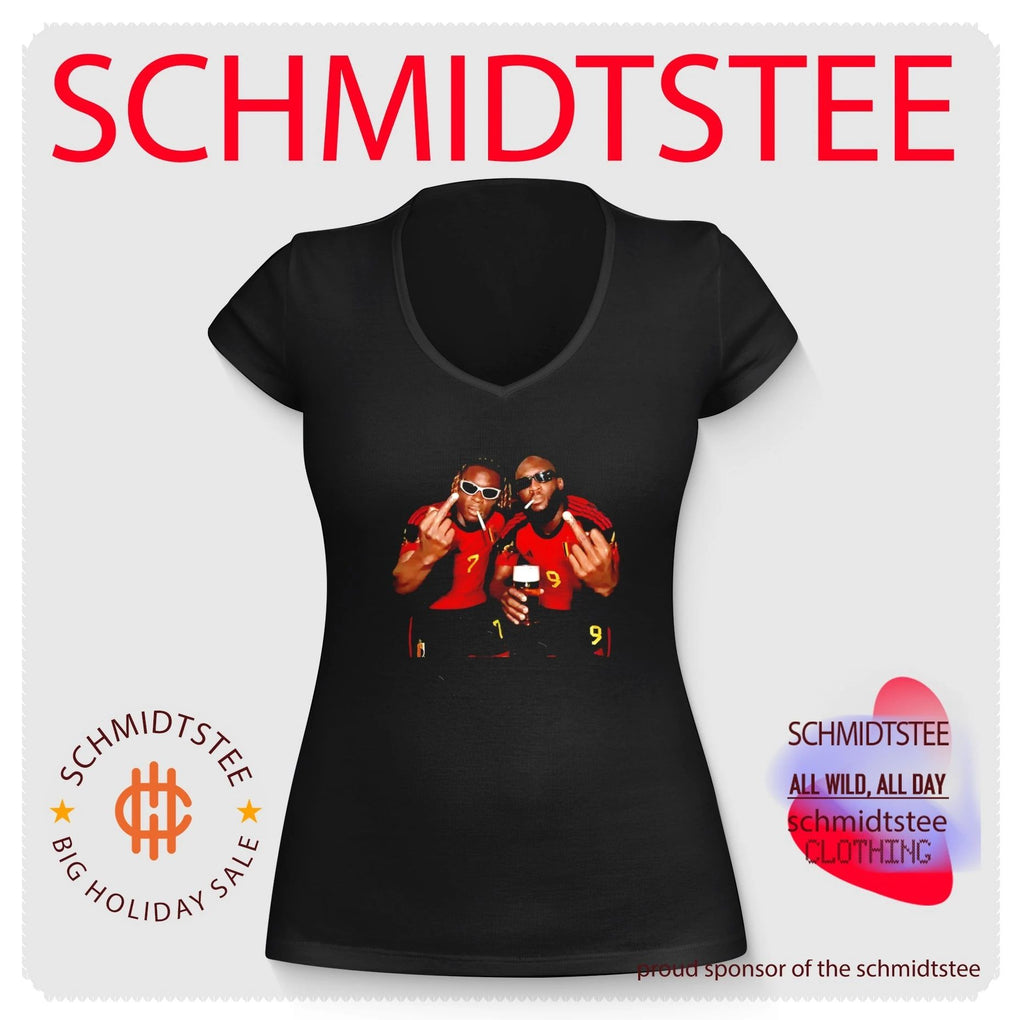 Romelu Lukaku and Jeremy Doku Belgium National Team middle finger shirt