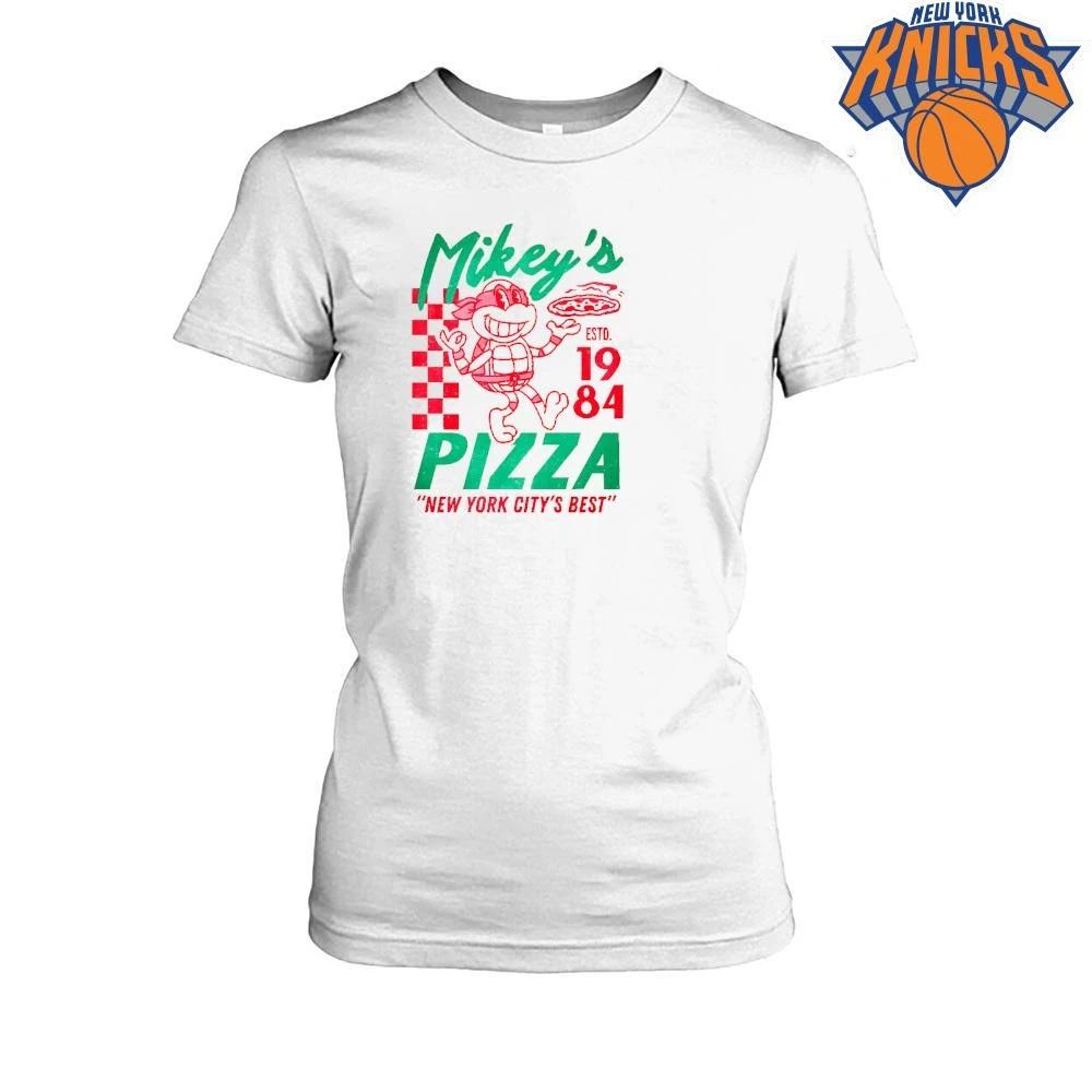 Mikeys Pizza New York Citys Best Estd 1984 TMNT Michelangelo Retro Cartoon shirt