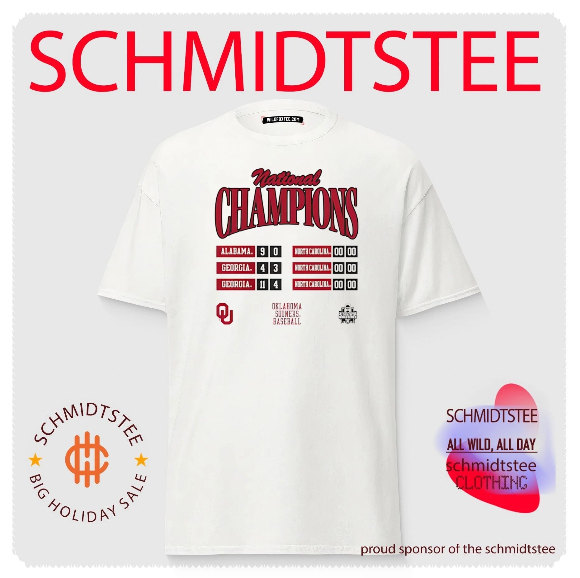 Oklahoma Sooners 2026 NCAA Baseball Men’s College World Series Champions Schedule shirt