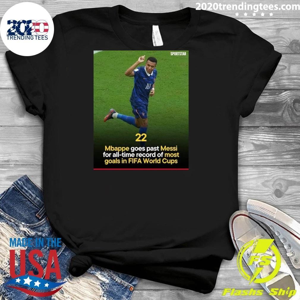 Mbappé Breaks Messi’s World Cup Goals Record Shirt