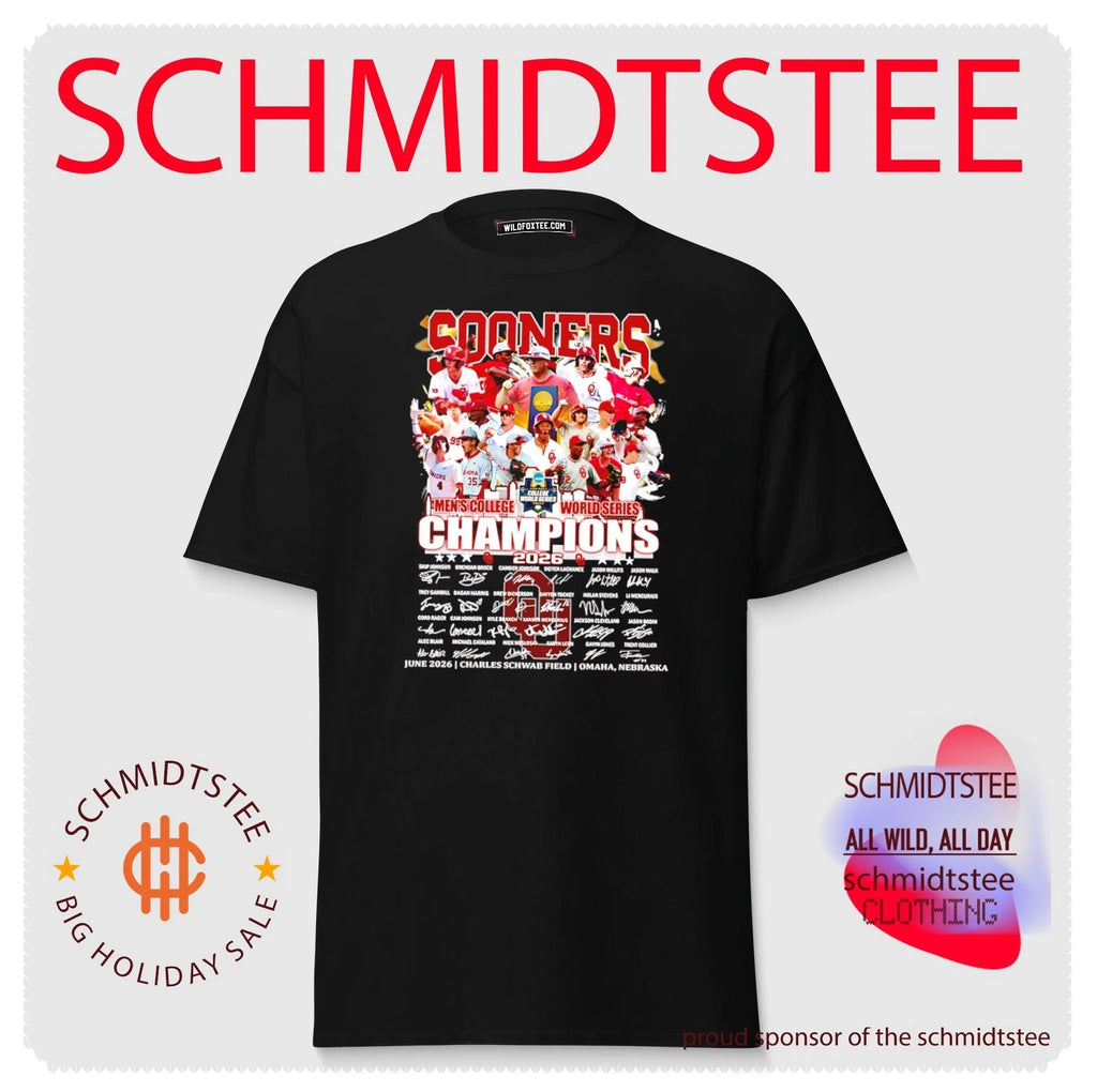 Oklahoma Sooners baseball 2026 MCWS Champions all player signature shirt