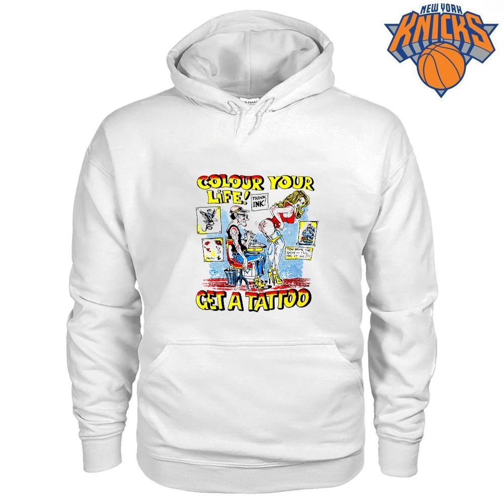 Colour Your Life Get A Tattoo Retro Cartoon T Shirt