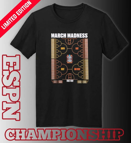 2026 NCAA Men’s Basketball Tournament March Madness Teams Bracket T-Shirt