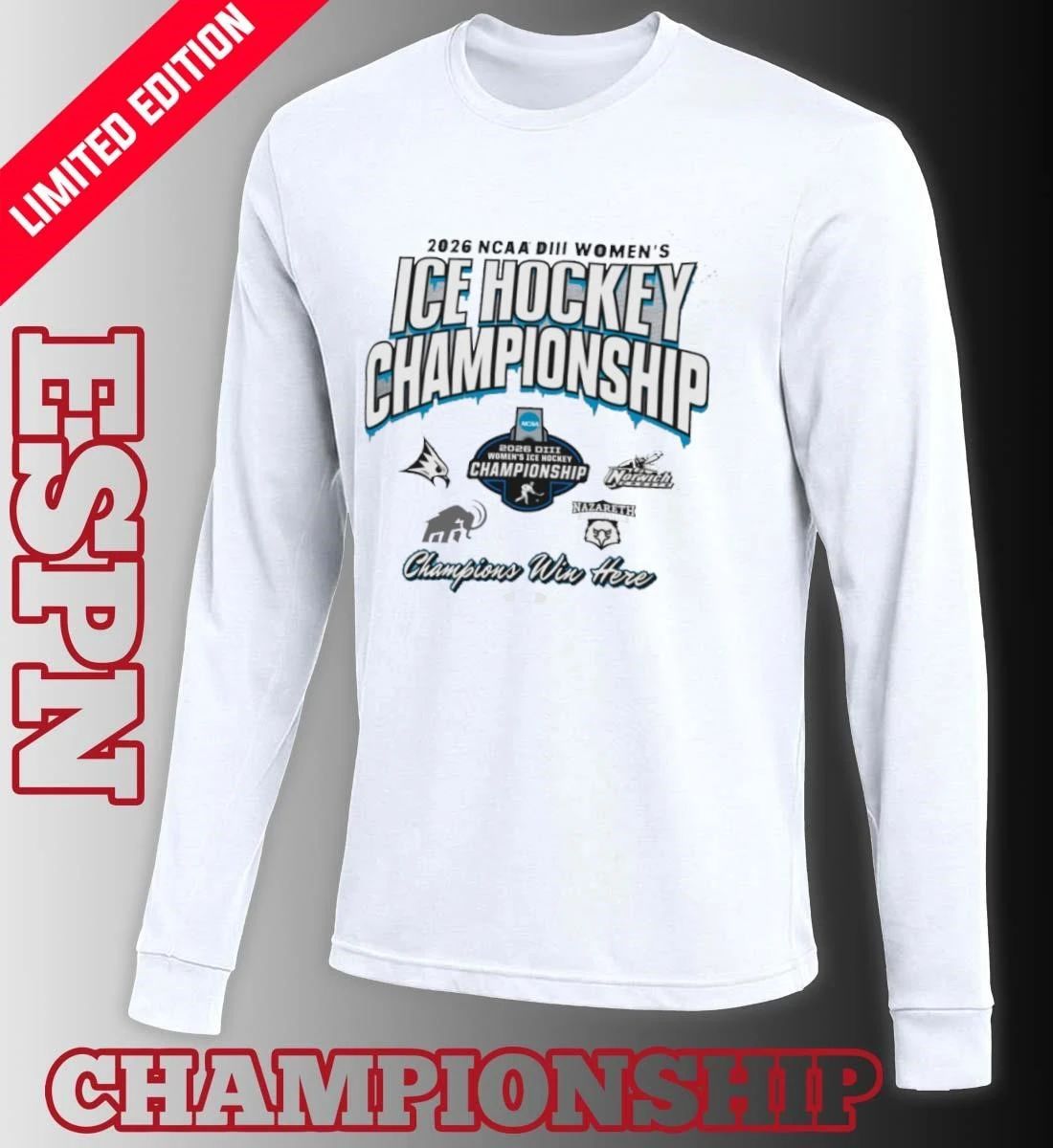 2026 NCAA Division III Women’s Ice Hockey Championship T-Shirt