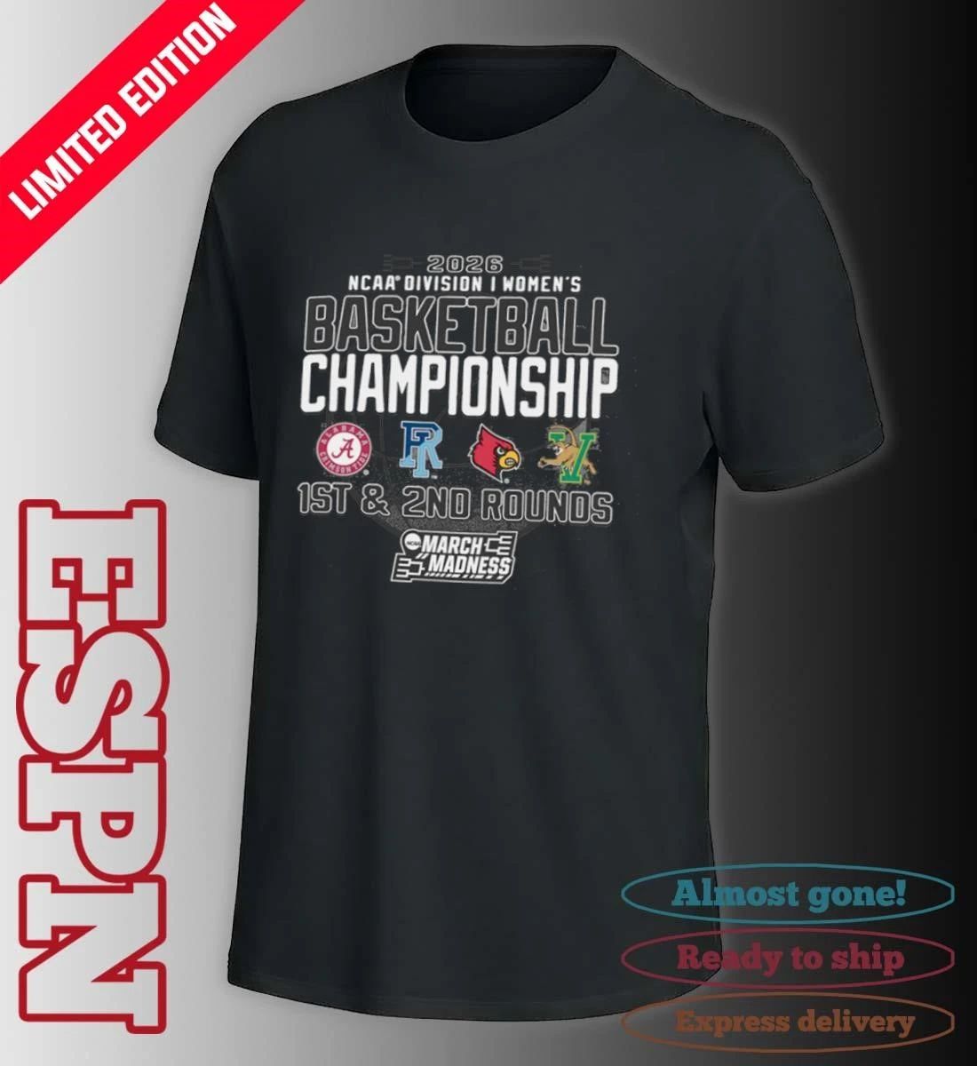 1st, 2nd Rounds 2026 NCAA DI Women’s Basketball Championship – Louisville, KY Shirt