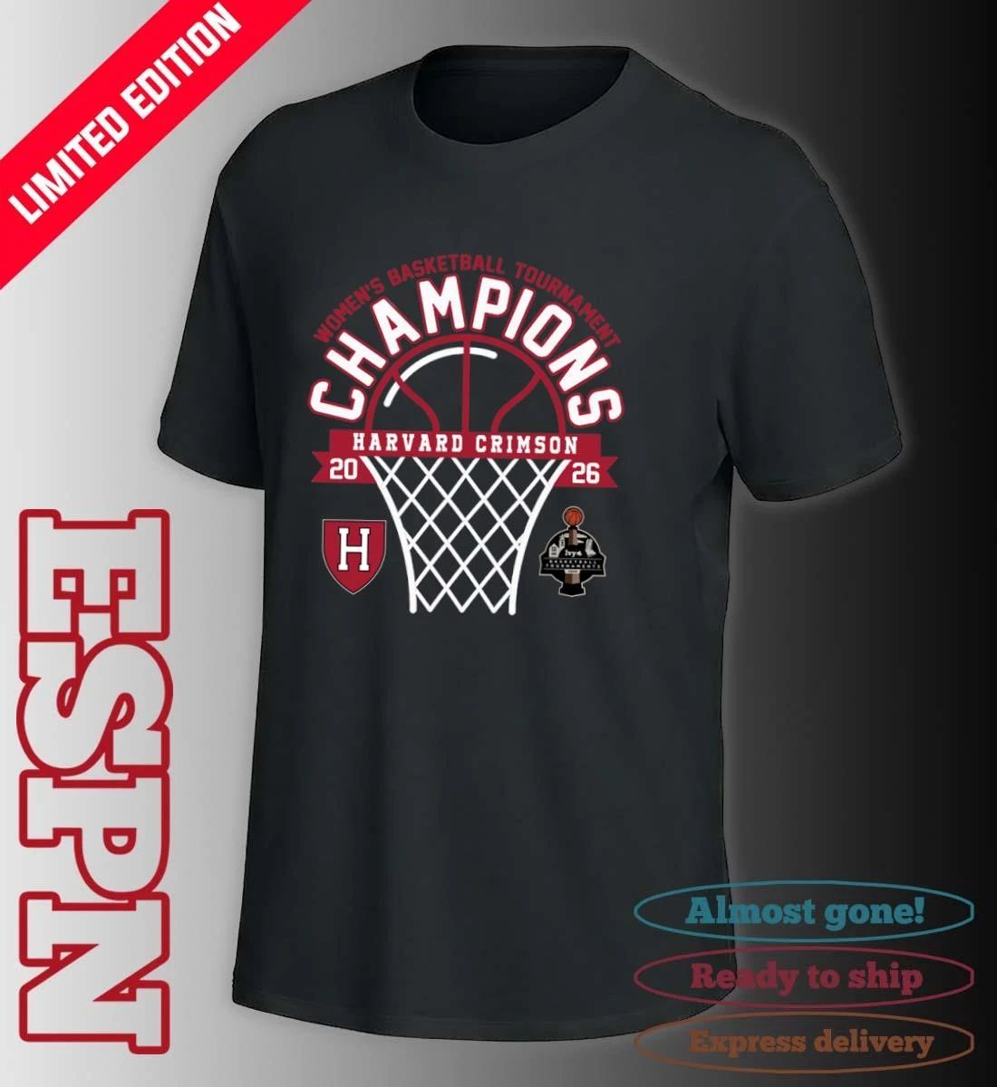 Ivy League Women’s Basketball Tournament Champions 2026 Harvard Crimson T-Shirt