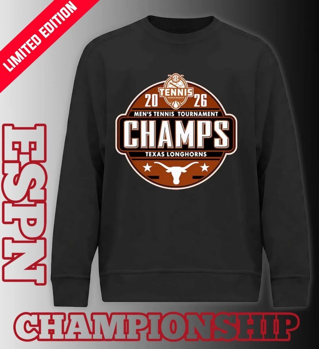 Texas Longhorns 2026 SEC Men’s Tennis Tournament Champions Locker Room T-Shirt