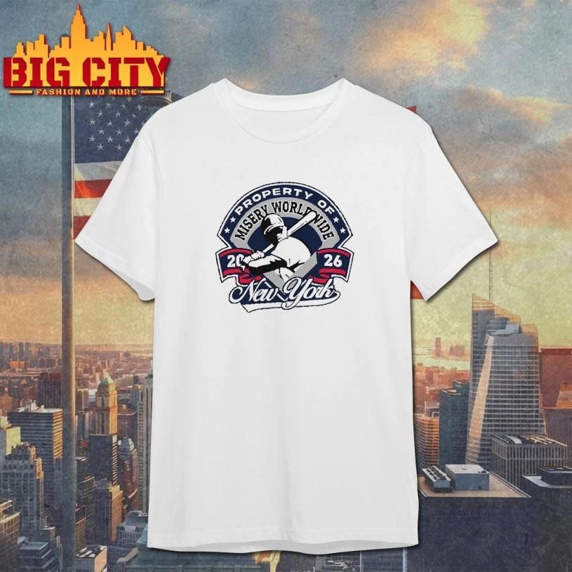 Vintage Property Of Misery Worldwide 2026 New York Baseball T Shirt