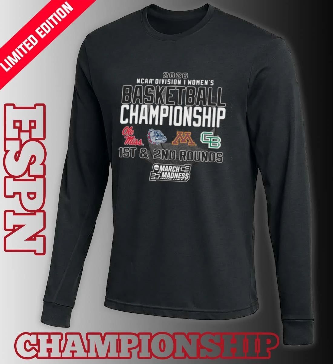 1st, 2nd Rounds 2026 NCAA DI Women’s Basketball Championship – Minneapolis, MN Shirt