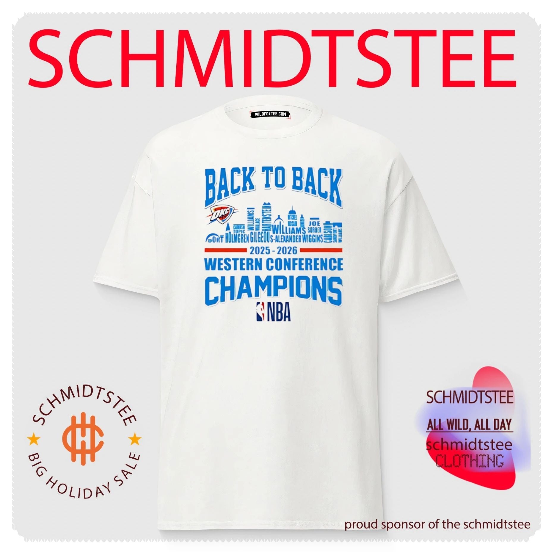 Oklahoma City Thunder West Conference Champions back to back 2026 shirt