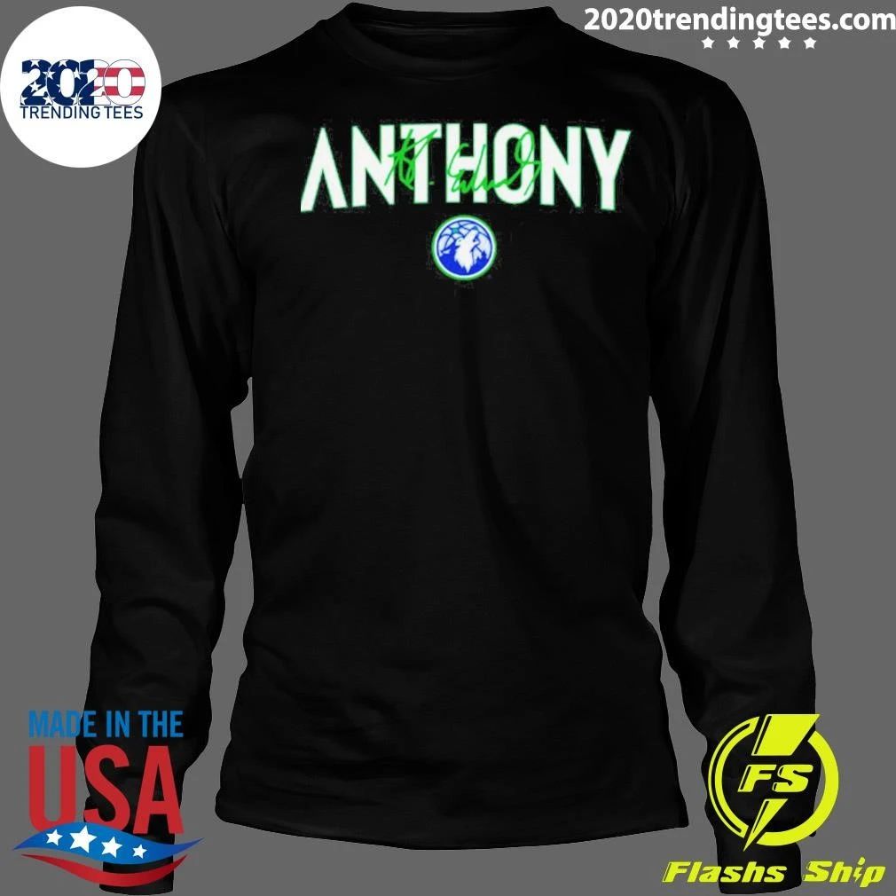 Anthony Edwards Minnesota Timberwolves Team Font Signature Shirt