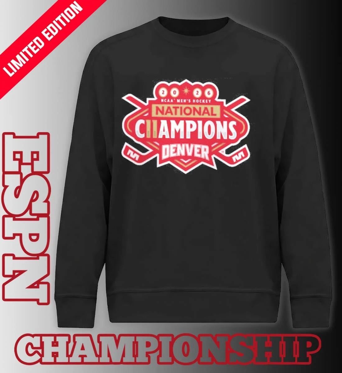 Denver Pioneers 2026 NCAA Frozen Four Men’s Ice Hockey National Champions Logo T-Shirt