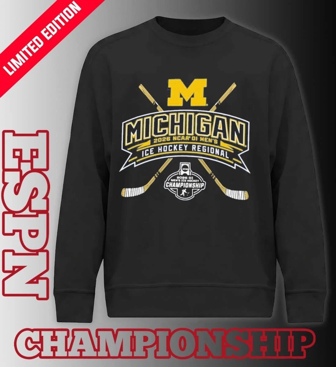Michigan Wolverines 2026 NCAA DI Men’s Ice Hockey Regionals T-Shirt
