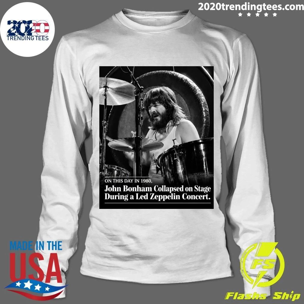 On This Day In 1980, John Bonham Collapsed On Stage During A Led Zeppelin Concert Shirt