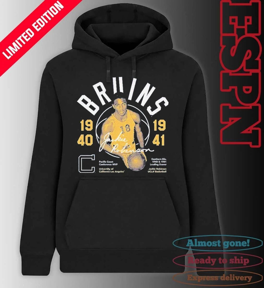UCLA Bruins Jackie Robinson #42 1940 1941 Basketball T-Shirt