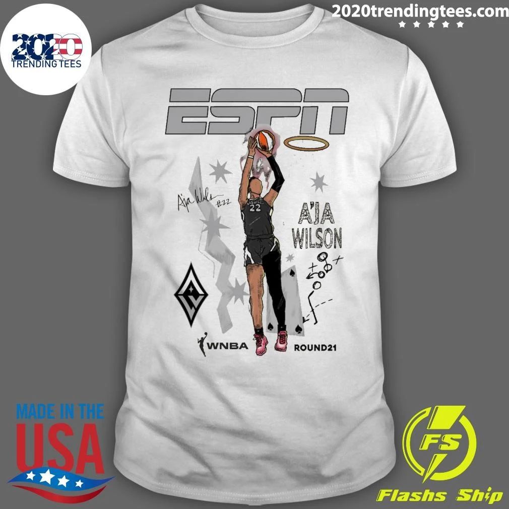 A’ja Wilson Las Vegas Aces Round21 ESPN Player 2026 Shirt
