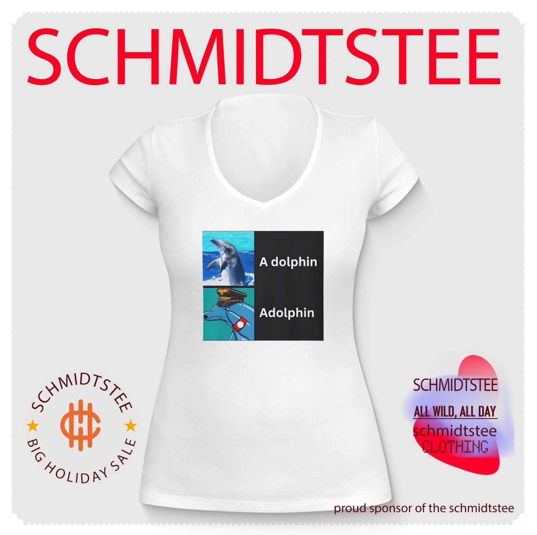 A Dolphin and Adolphin pun wordplay animal meme shirt