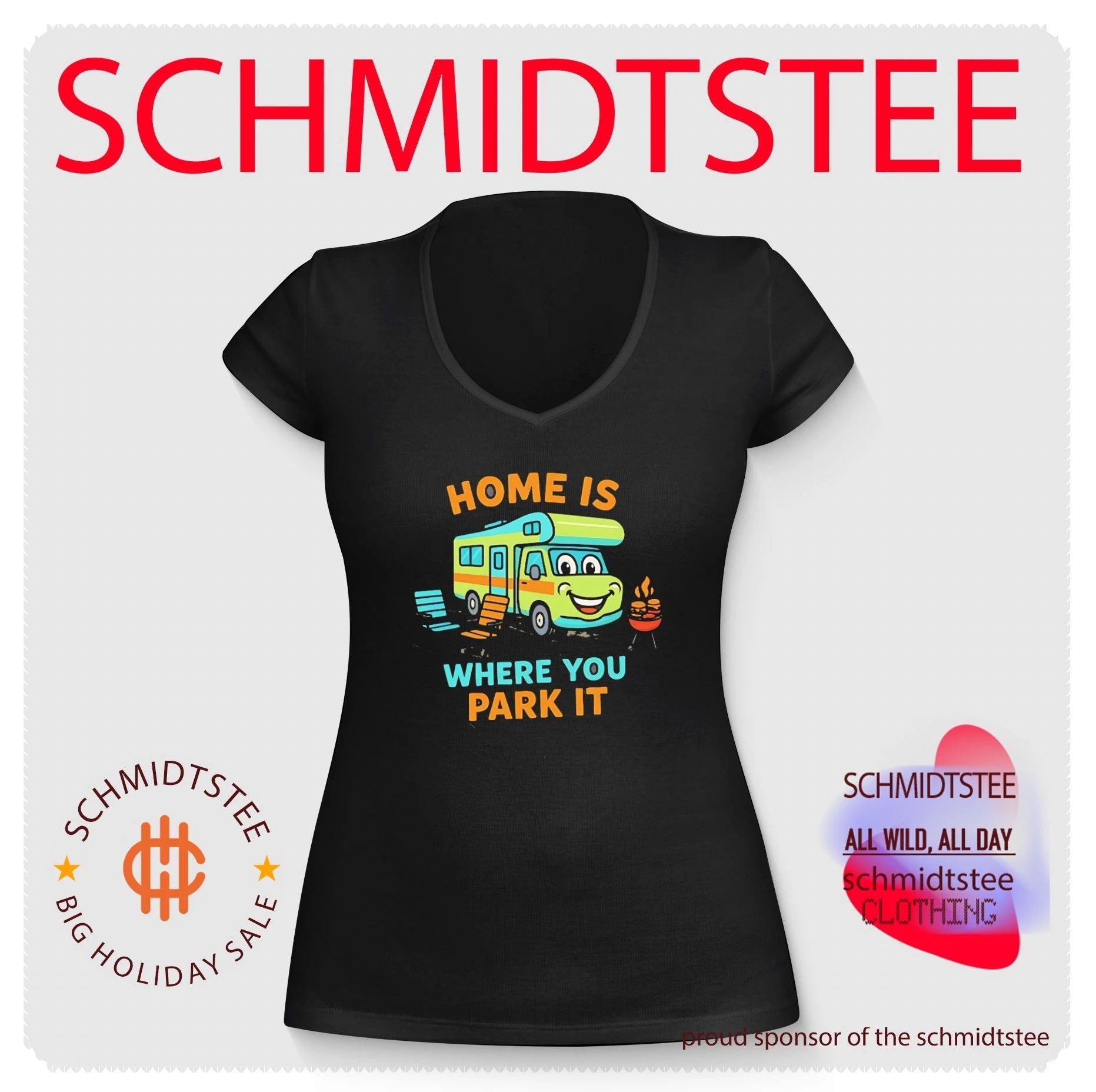 Home is where you park it cartoon car shirt
