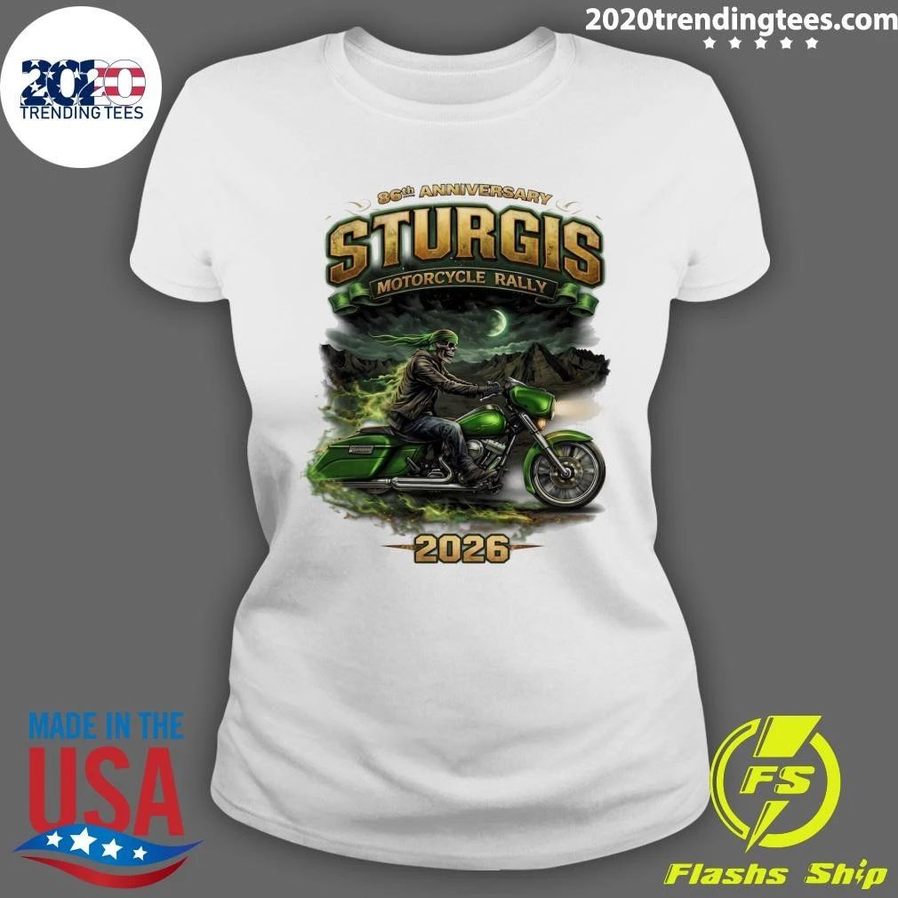 Skeleton Cowboy Biker 86th Anniversary Sturgis Motorcycle Rally 2026 Shirt