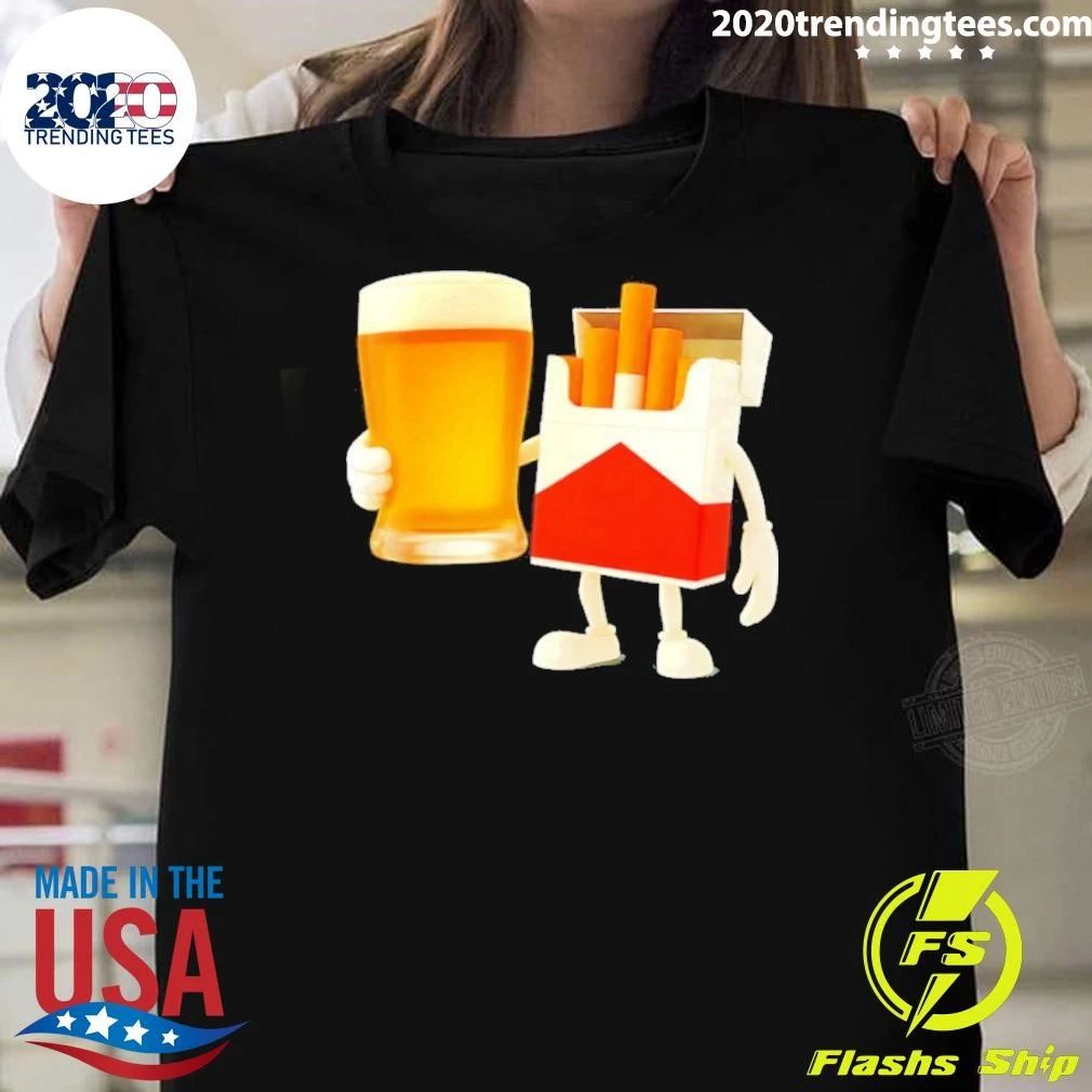 Beer And Marlboro Cigs Meme Shirt