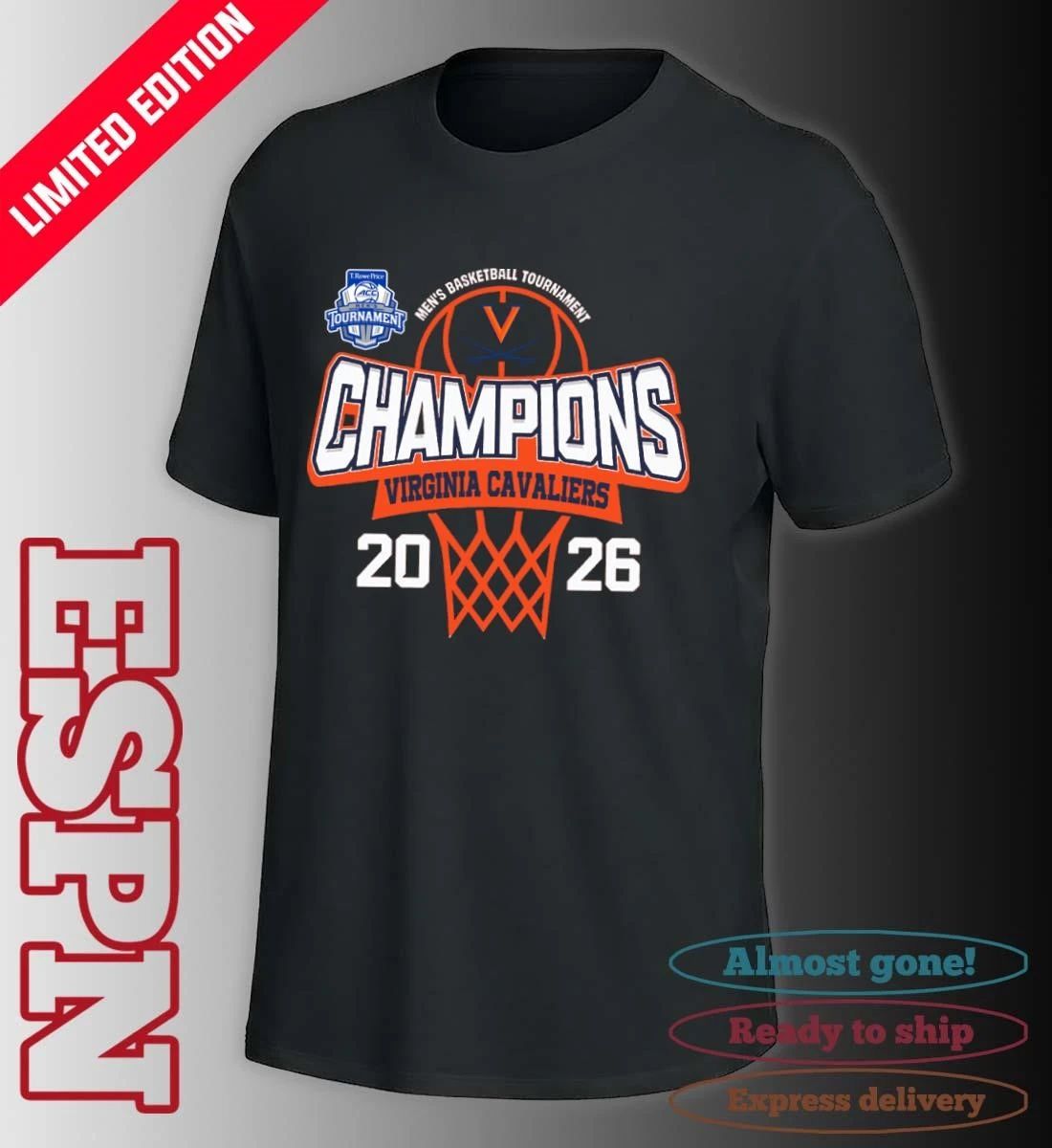 ACC Men’s Basketball Tournament 2026 Champions Virginia Cavaliers T-Shirt