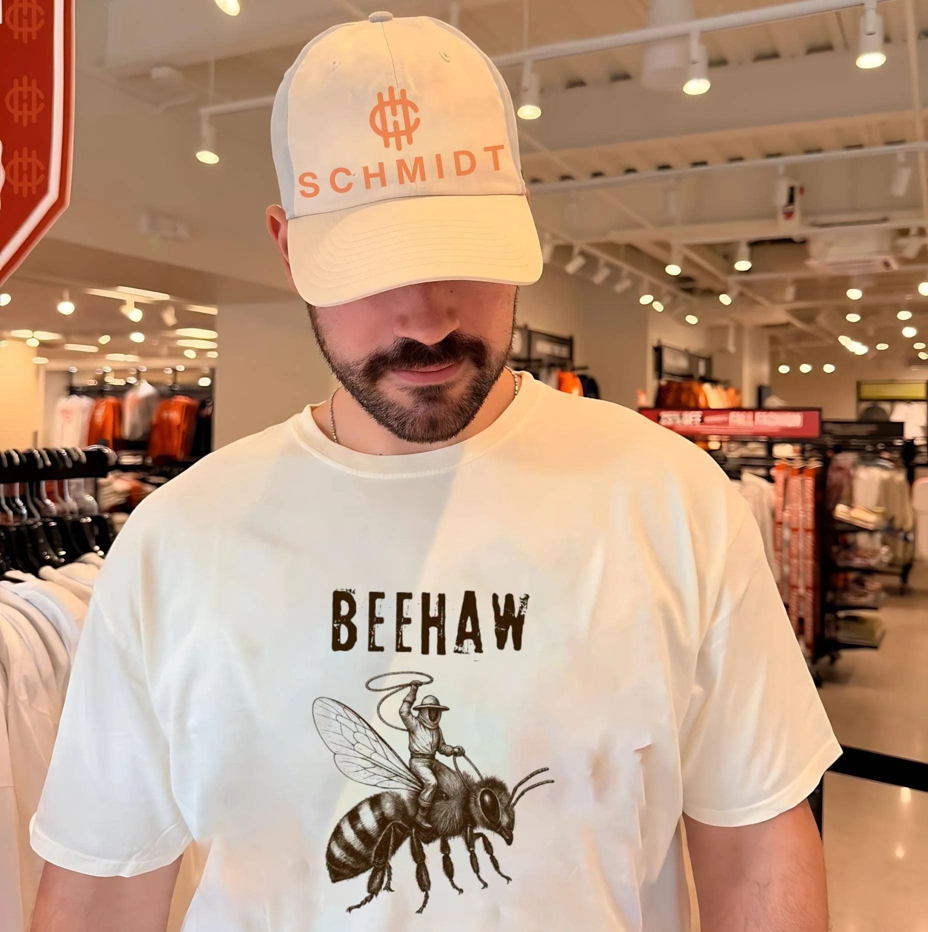 Beehaw Cowboy Riding a Bee funny insect shirt