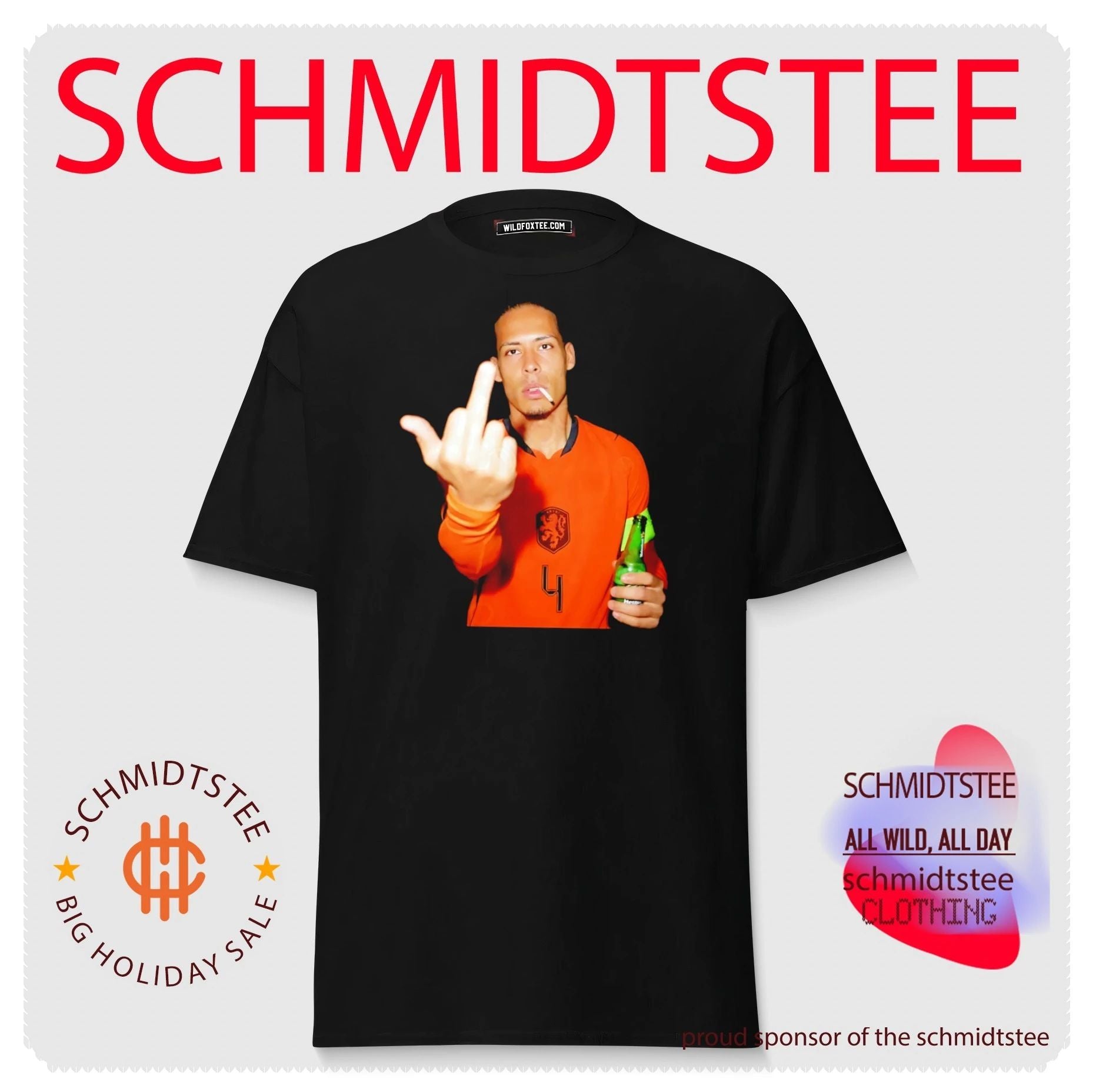 Virgil van Dijk Netherlands National Team Middle Finger shirt