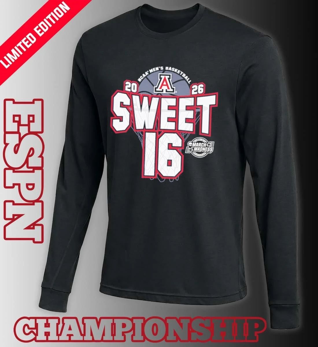 Arizona Wildcats Men’s Basketball Sweet 16 Shirt