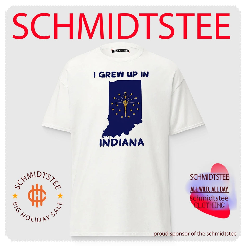 I grew up in Indiana map shirt