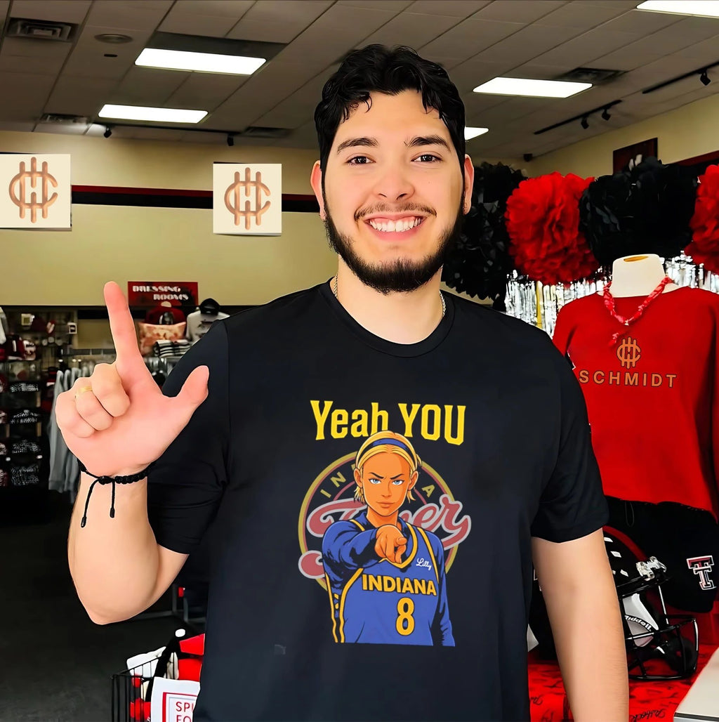 Indiana Fever Sophie Cunning Yeah You Ham pointing illustrated shirt