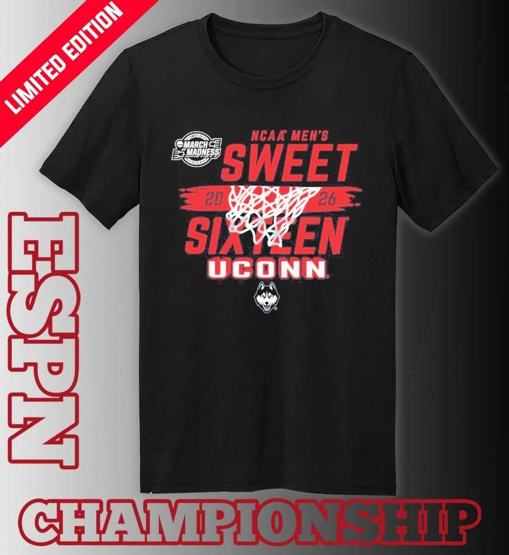 UConn Huskies Men’s Basketball Sweet 16 Bound T-Shirt
