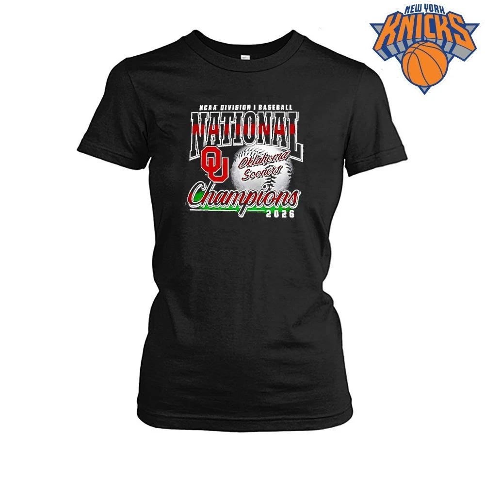 Oklahoma Sooners 2026 Ncaa Division I Baseball Mens College World Series Champions Franklin Shirt